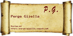 Perge Gizella névjegykártya